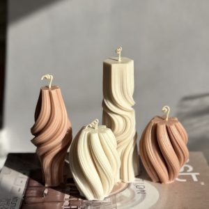 شمع استوانه‌ای معطر مدل سمینا مجموعه 4 عددی