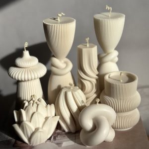 شمع دست ساز استوانه ای معطر مدل آواز مجموعه 8 عددی